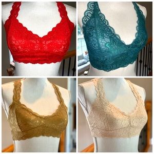 *4* Racerback Lace Bralettes All Size Small